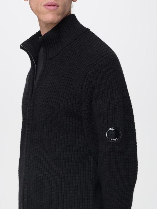 25FW 씨피 컴퍼니 스웨터 19CMKN131A110149A 999 Black - C.P. COMPANY