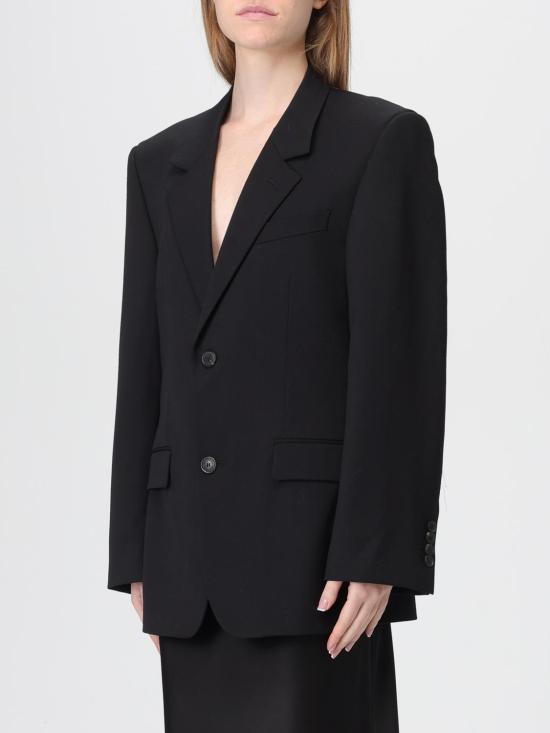 25FW 발렌시아가 스탠다드 테일러드 자켓 850772TPT07 1038 Black - BALENCIAGA