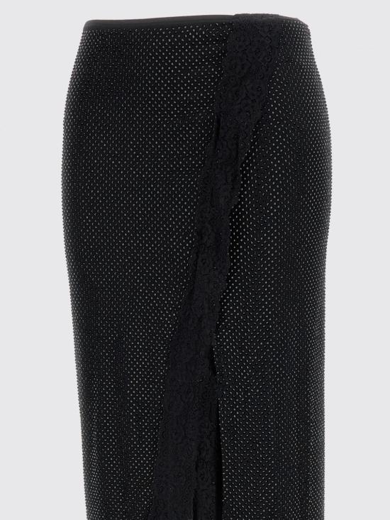 25FW 셀프 포트레이트 미디 스커트 SC25019SB Black - SELF PORTRAIT