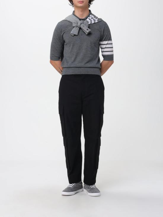 25FW 톰브라운 4바 서스테이너블 파인 메리노 울 클래식 가디건 MKC002AY1014 058 Grey 1 - THOM BROWNE