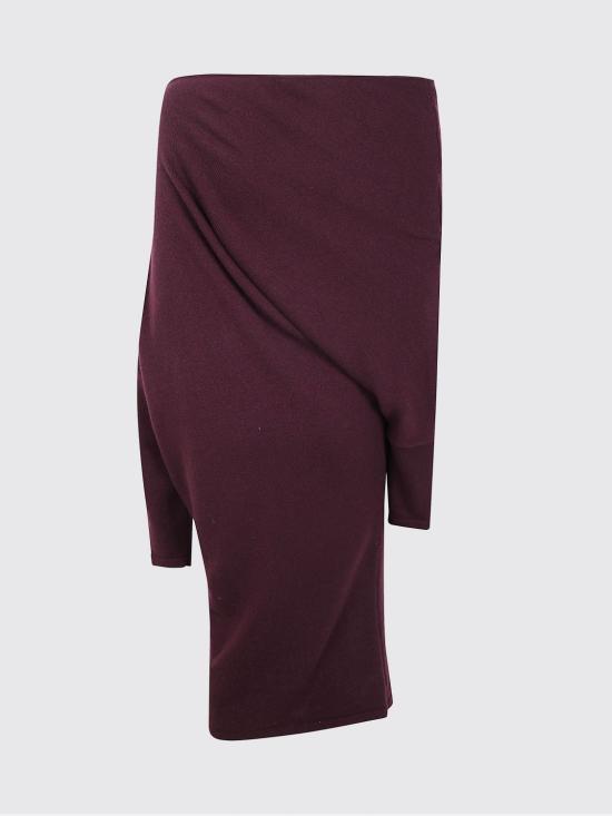 25FW 지안루카카페놀로 롱 원피스 25IK1167 AUBERGINE Burgundy - GIANLUCA CAPANNOLO