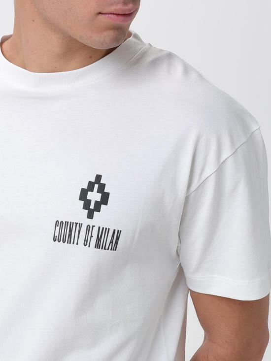 25FW 컨트리 오브 밀란 반팔 티셔츠 F5CAMATH057 002 White - COUNTY OF MILAN