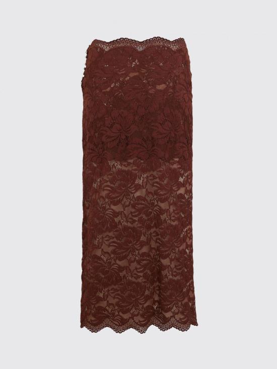 25FW 파코라반 롱 스커트 25HJJU598PA0170 P237 Brown - PACO RABANNE