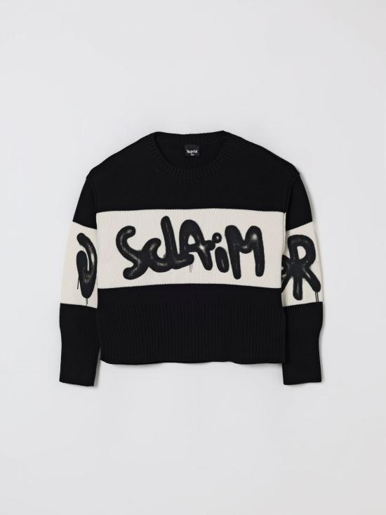 25FW [키즈] 디스클레이머 풀오버 25IDK58724 NERO LATTE Black