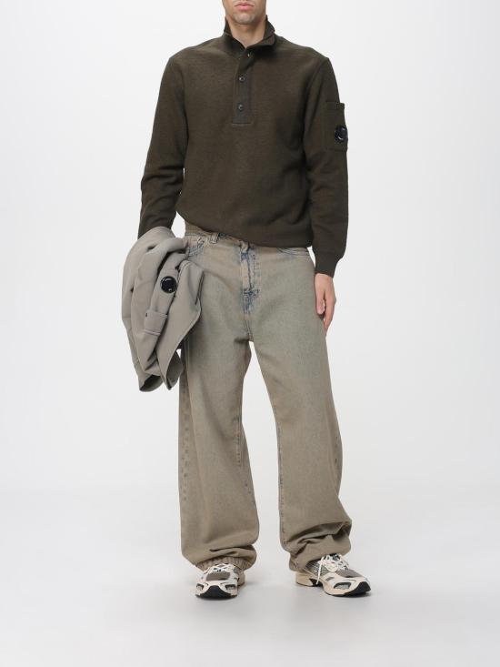 25FW 씨피 컴퍼니 스웨터 19CMKN199A110468A 683 Green - C.P. COMPANY