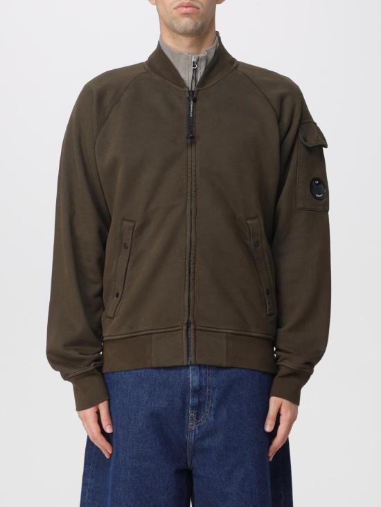 25FW 씨피 컴퍼니 다이애그널 플리스 봄버 풀집 자켓 다이애그널 플리스 봄버 풀집  19CMSS205A006372G 683 Green