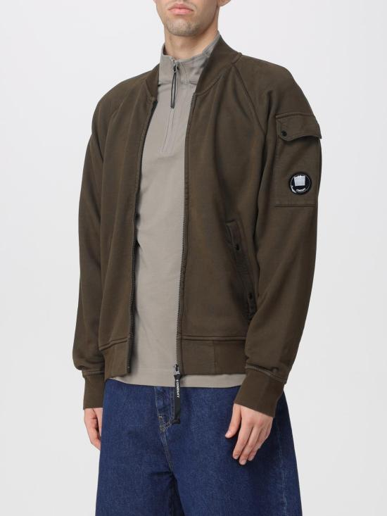 25FW 씨피 컴퍼니 다이애그널 플리스 봄버 풀집 자켓 다이애그널 플리스 봄버 풀집  19CMSS205A006372G 683 Green - C.P. COMPANY