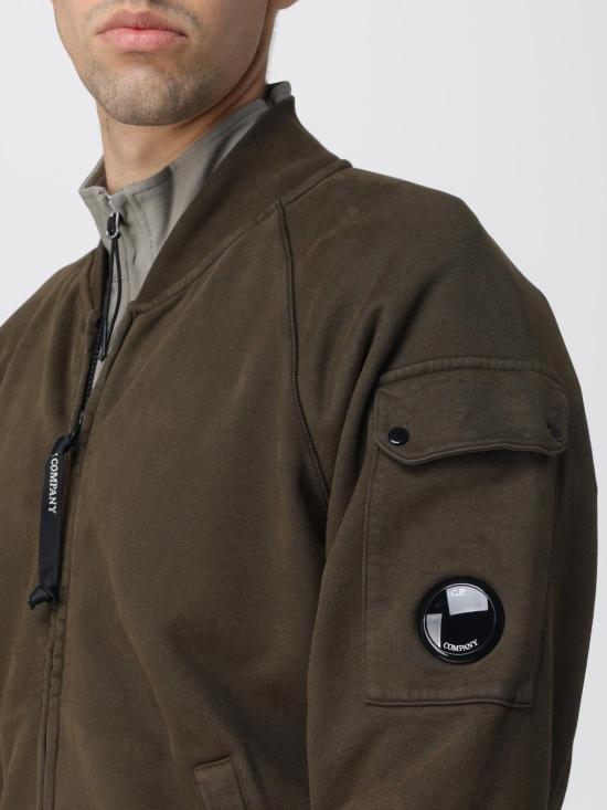 25FW 씨피 컴퍼니 다이애그널 플리스 봄버 풀집 자켓 다이애그널 플리스 봄버 풀집  19CMSS205A006372G 683 Green - C.P. COMPANY