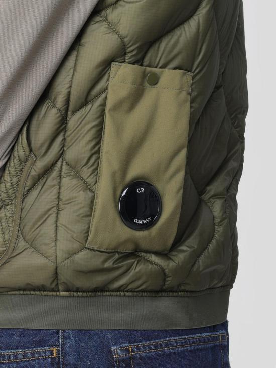 25FW 씨피 컴퍼니 라이너 패딩 질레 엘름우드 19CMVE049A110158A 652 Green - C.P. COMPANY