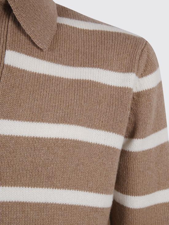 25FW 라르디니 폴로 티셔츠 AALPML57AA65013 420PA Brown - LARDINI