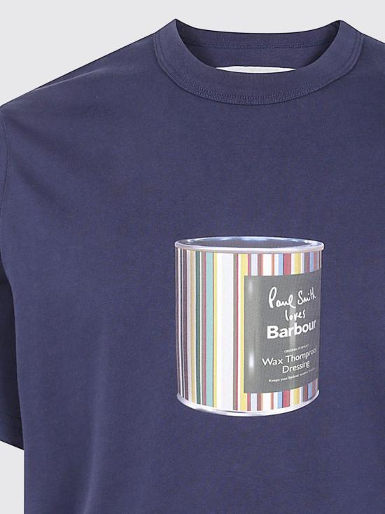 25FW 바버 반팔 티셔츠 MTS1526 NY91 Blue - BARBOUR