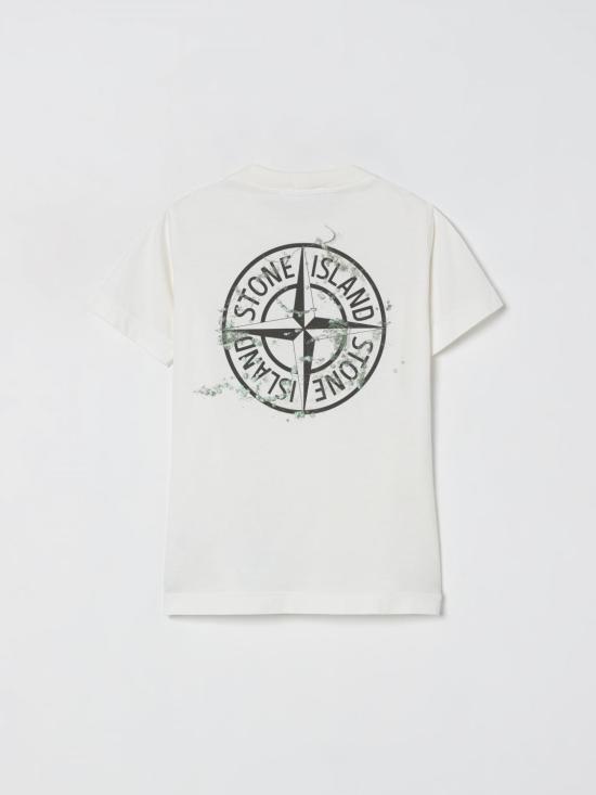 25FW [키즈] 스톤 아일랜드 티셔츠 2100010S0261 V0099 White - STONE ISLAND