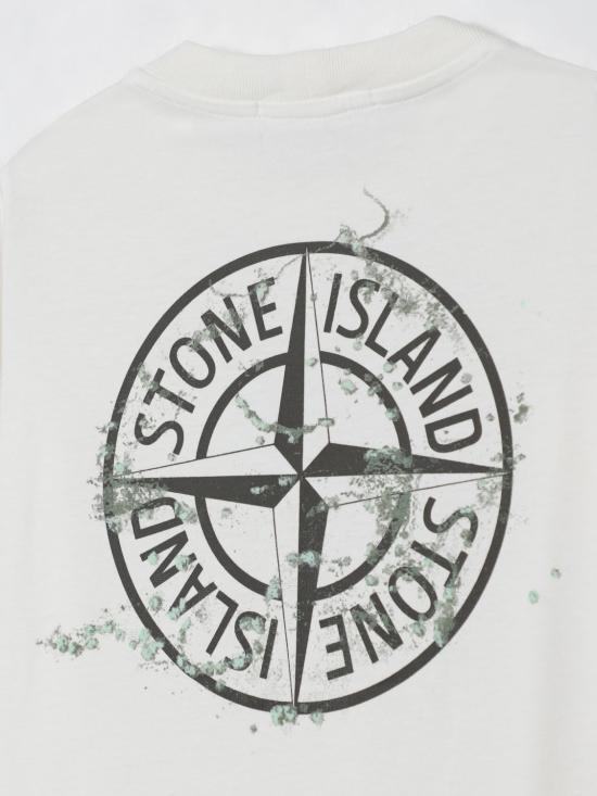 25FW [키즈] 스톤 아일랜드 티셔츠 2100010S0261 V0099 White - STONE ISLAND