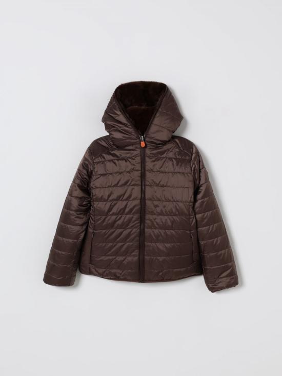 25FW [키즈] 세이브더덕 코트 J33540GFURY21 40038 Brown - SAVE THE DUCK