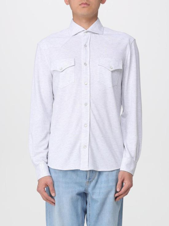 25FW 브루넬로 쿠치넬리 긴팔 셔츠 ME8546666 TE854 C3657 Pearl