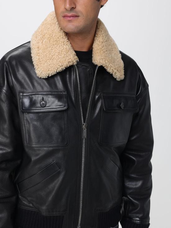 25FW 디스퀘어드2 가죽 자켓 S74AM1620SX9749 900 Black - DSQUARED2