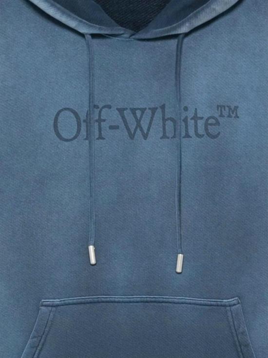 25FW 오프화이트 긴팔 티셔츠 OMBB085F25FLE00U 4343 Blue - OFF WHITE