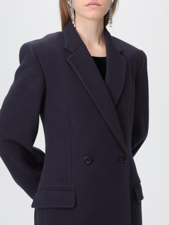 25FW 발렌시아가 플레어 울 코트 850608TQU14 8230 Blue - BALENCIAGA