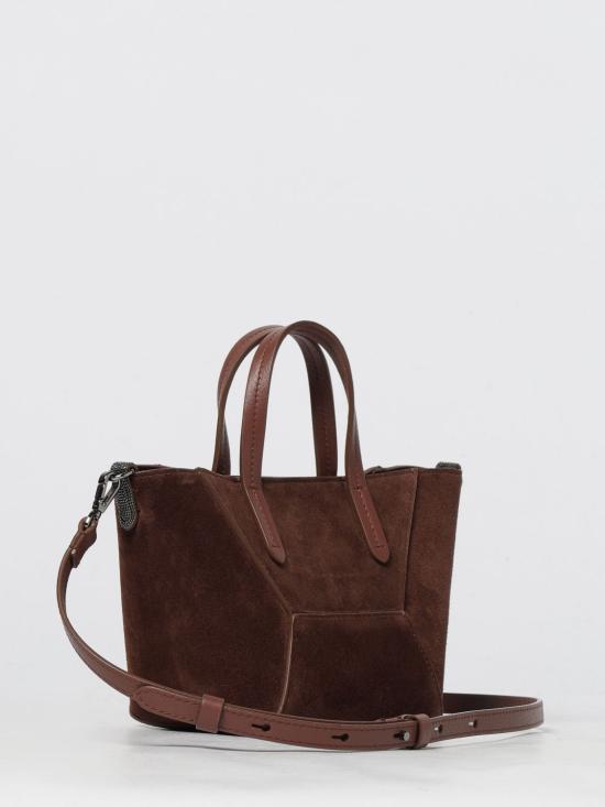 25FW 브루넬로 쿠치넬리 스웨이드 BC Duo 미니 백 MBDLD2675P TZSUO C4181 Burgundy - BRUNELLO CUCINELLI