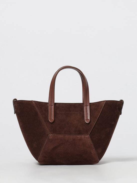 25FW 브루넬로 쿠치넬리 스웨이드 BC Duo 미니 백 MBDLD2675P TZSUO C4181 Burgundy