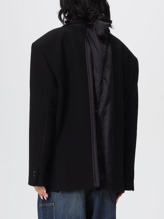 25FW MM6 메종마르지엘라 코트 S62BN0112M35469 900 Black - MM6 MAISON MARGIELA