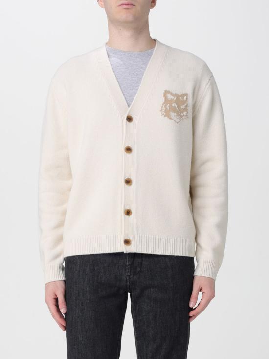 25FW 메종키츠네 폭스 헤드 인타르시아 메리노 가디건 PM00509KM0329 0395 Beige