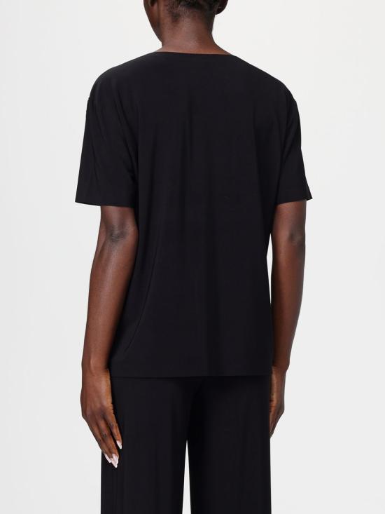 25FW 노마카말리 반팔 티셔츠 KK4266PL104001 Black - NORMA KAMALI