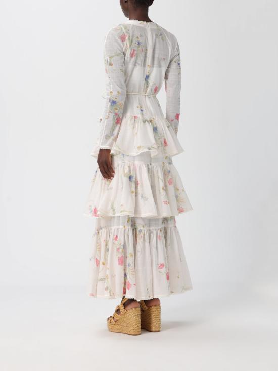 25FW 짐머만 롱 원피스 4729DSS252 CRMBQFLO White - ZIMMERMANN