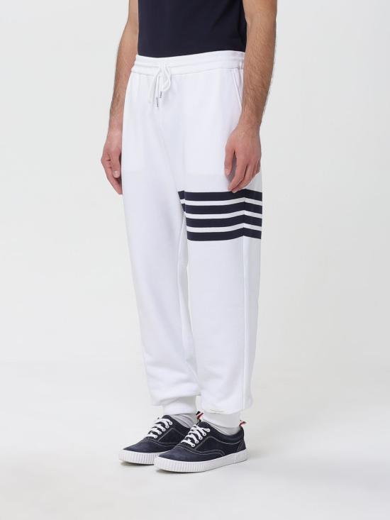 25FW 톰브라운 트레이닝/조거 팬츠 MJQ230A00535 104 White - THOM BROWNE