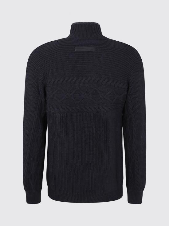25FW 에르메네질도제냐 스웨터 UGM59A2GCT420 001 Black - ERMENEGILDO ZEGNA