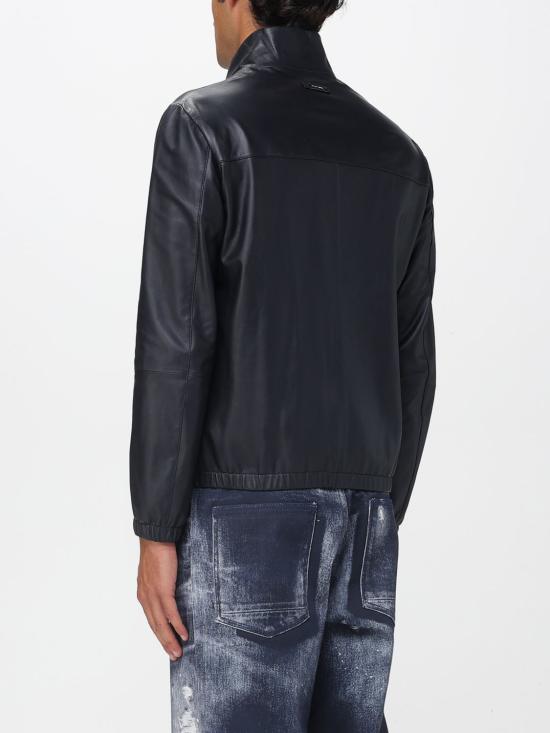 25FW 엠포리오 아르마니 가죽 자켓 01R55P01P54 922 Blue - EMPORIO ARMANI