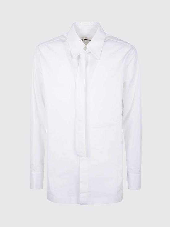 25FW 질샌더 긴팔 셔츠 J22DL0321J45002 100 White