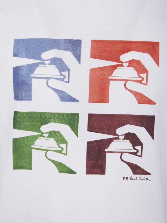 25FW 폴 스미스 반팔 티셔츠 M2R220XTP5401 02 White - PAUL SMITH