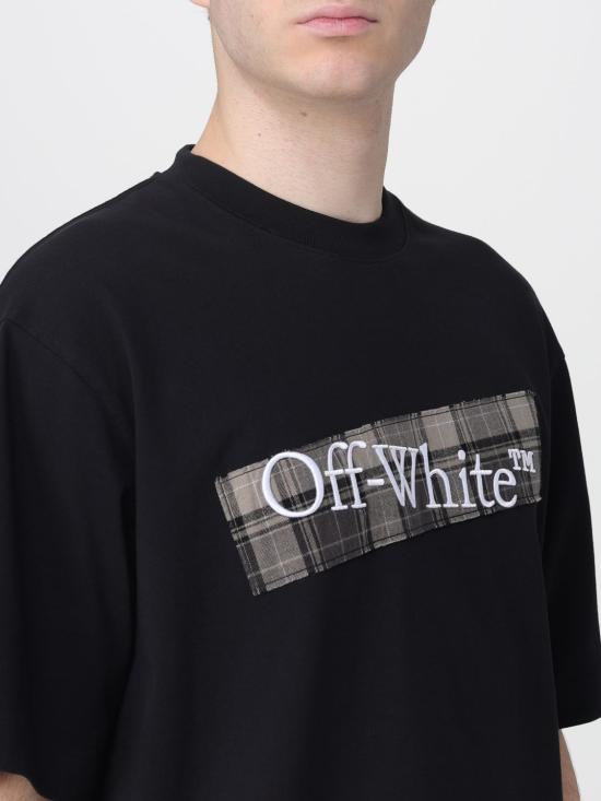 25FW 오프화이트 반팔 티셔츠 OMAA120F25JER00N 1001 Black - OFF WHITE