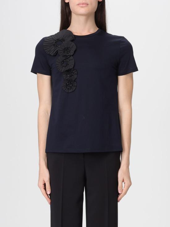 25FW 막스마라 스튜디오 반팔 티셔츠 2526976013600 012 Blue 3