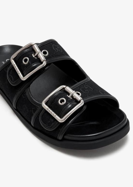 25FW 구찌 버클 슬라이드 샌들  831830FAD71 1000 PRINTED - GUCCI