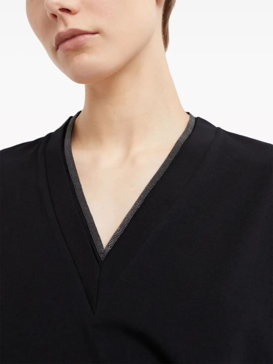 25FW 브루넬로 쿠치넬리 반팔 티셔츠 M0T18BD222 C101 BLACK - BRUNELLO CUCINELLI