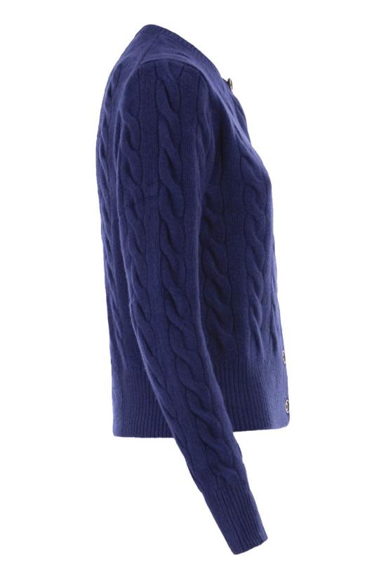 25FW 폴로 랄프로렌 로고 자수 크루넥 가디건 211972104 015 BLUETTE - POLO RALPH LAUREN