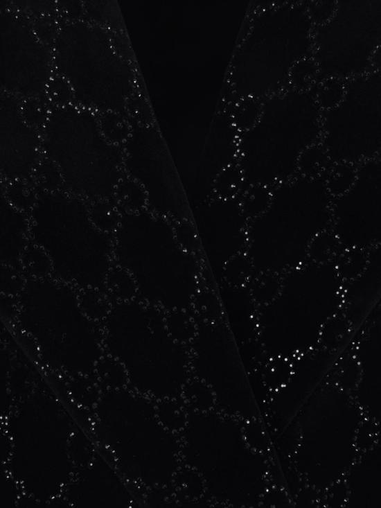 25FW 구찌 엠브로이더드 코튼 벨벳 자켓 엠브로이더드 코튼 벨벳  836181Z7AST 1000 BLACK - GUCCI