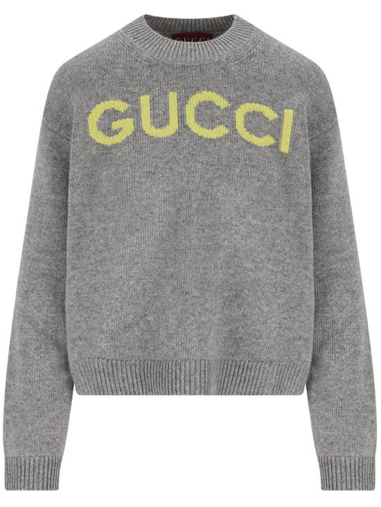 25FW 구찌 인타르시아 울 탑 스웨터 770072XKEBC 2323 GREY