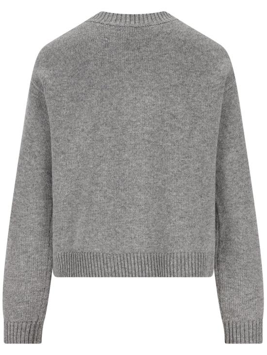 25FW 구찌 인타르시아 울 탑 스웨터 770072XKEBC 2323 GREY - GUCCI