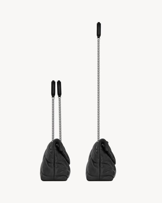 생로랑 루루 푸퍼 스몰 체인 백 5774761EL00 1000 BLACK - SAINT LAURENT