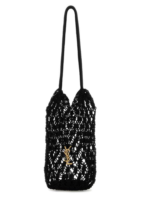 25FW 생로랑 카산드라 라지 토트 크로쉐 841473GAAFU 1000 BLACK - SAINT LAURENT