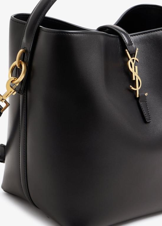  생로랑 르 37 샤이니 레더백 7428282R20W 1000 BLACK - SAINT LAURENT