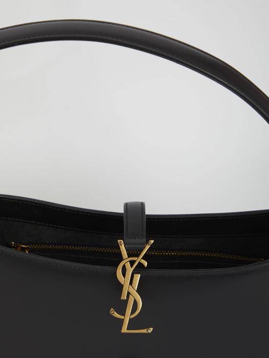  생로랑 LE 5 A 7 모노그램 토트백 6572282R20W 1000 BLACK - SAINT LAURENT