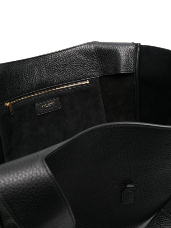 25FW 생로랑 LE 5 A 7 베아 그레인드 레더 토트백 763435AAEQC 1000 BLACK - SAINT LAURENT