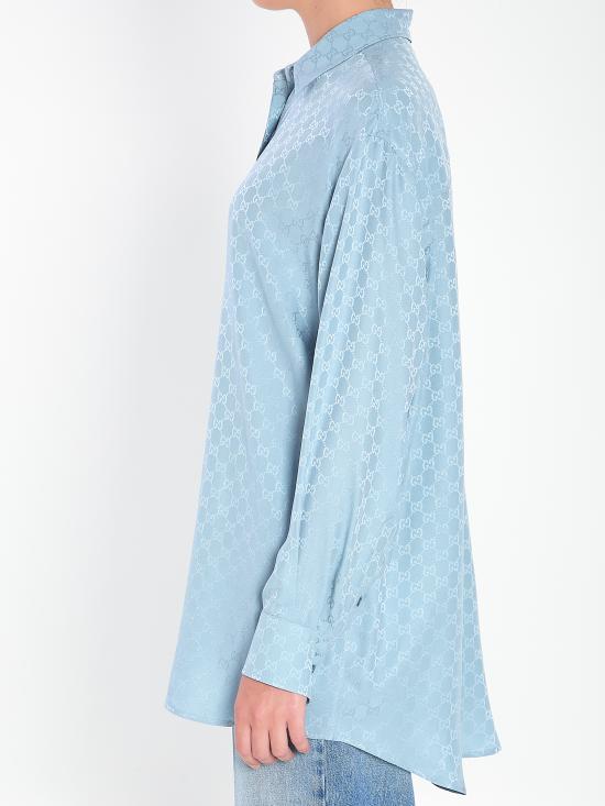 25FW 구찌 모노그램 셔츠 837168 Z7ATQ4141 BABY BLUE - GUCCI