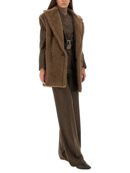 25FW 막스마라 테디 알파카 울 더블브레스트 베스트 2521276253600 501004 BROWN - MAX MARA