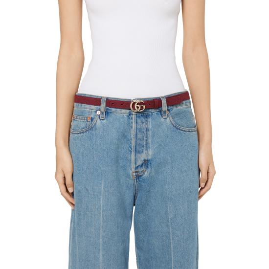 25FW 구찌 레귤러 벨트 409417 FADG28417 BORDEAUX - GUCCI