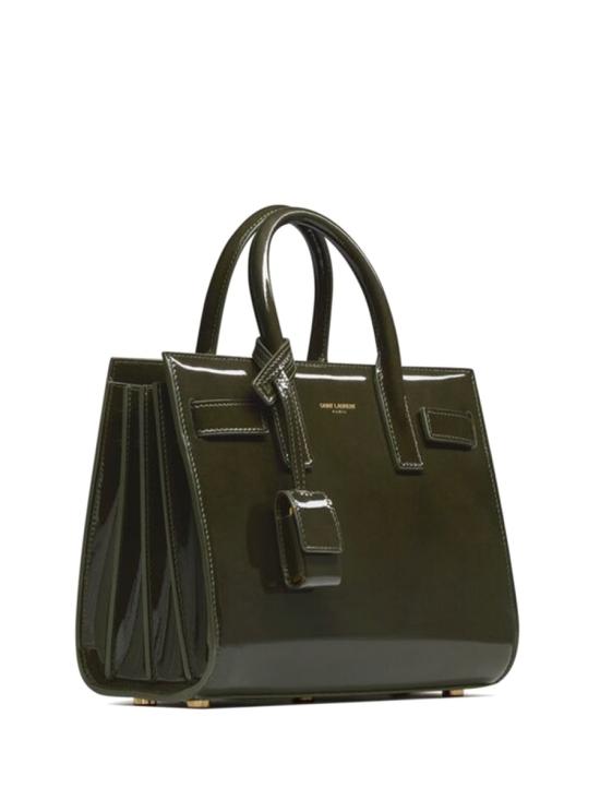  생로랑 삭 드 주르 나노 페이턴트 레더 마일드 398711 AAD163446 GREEN - SAINT LAURENT